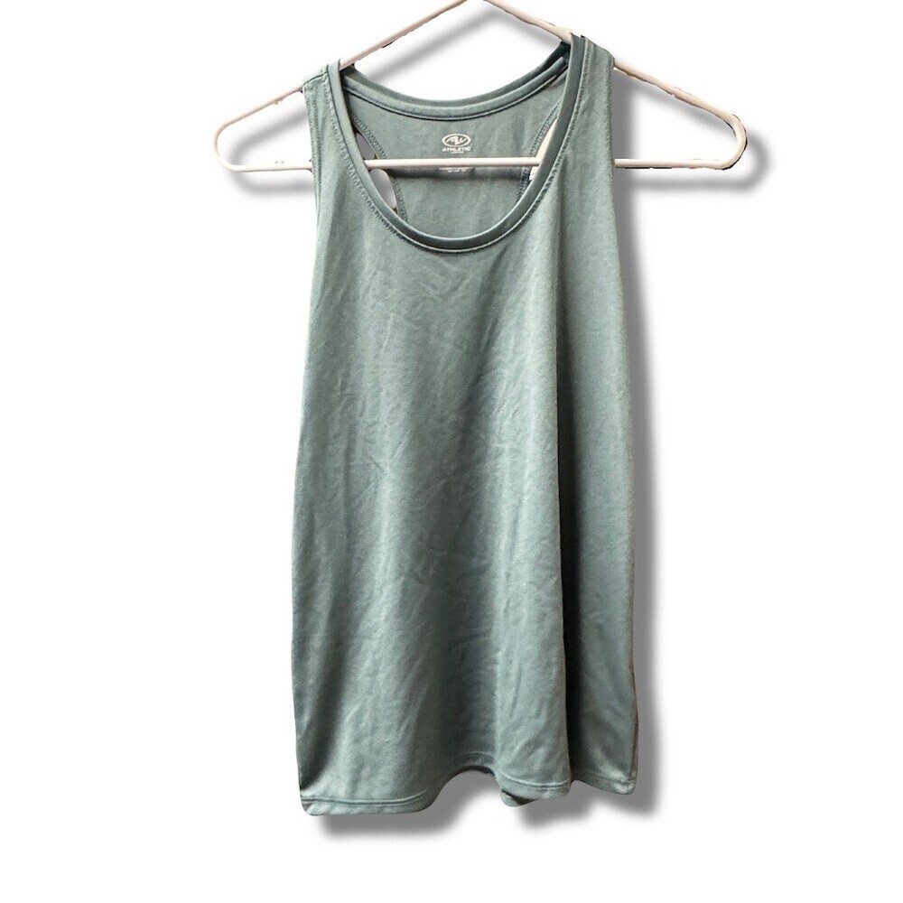 Athletic Works Tank Top Womens 0 Teal Green Racerback Activewear